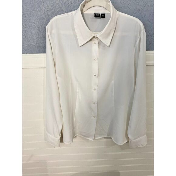 Milano White Button Down Collared Shirt - Picture 1 of 7